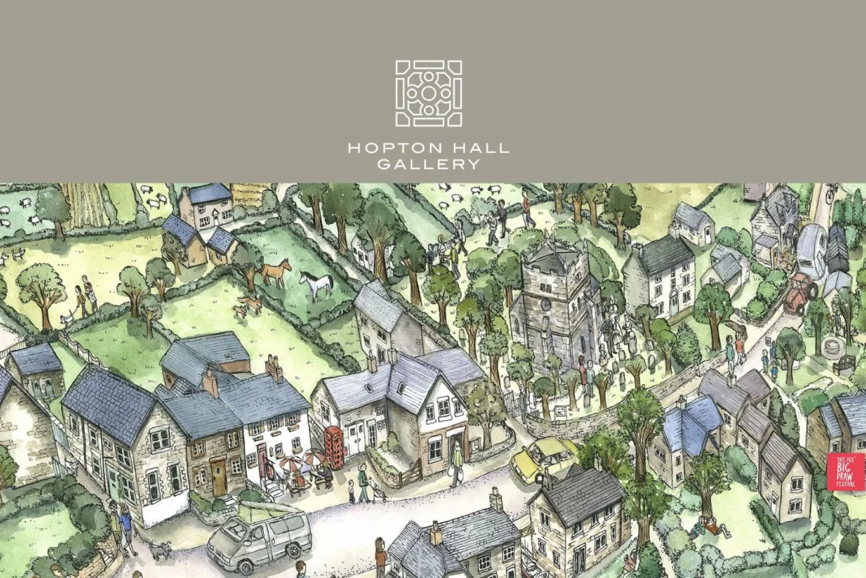 aerial view of Hognaston Village