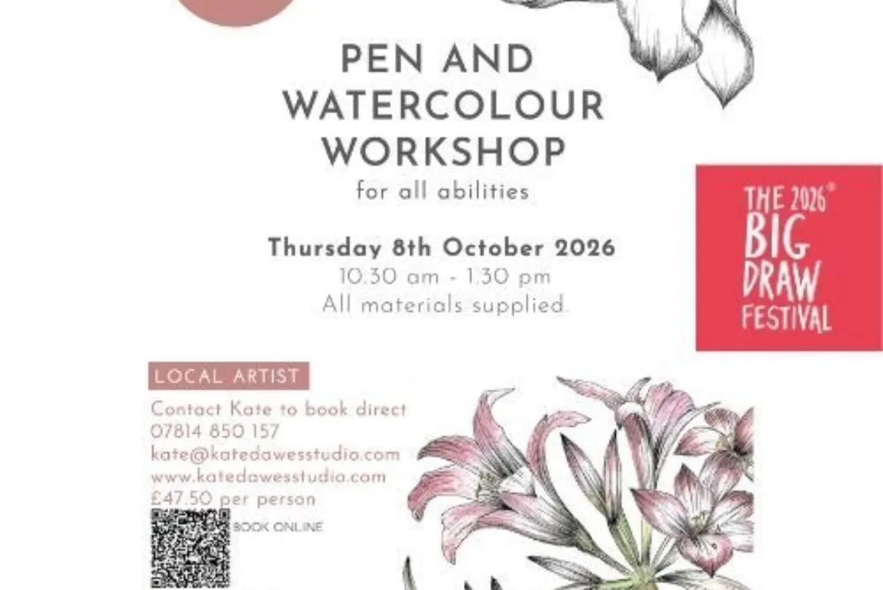 A poster with the Big Draw Logo and writing detailing the event.