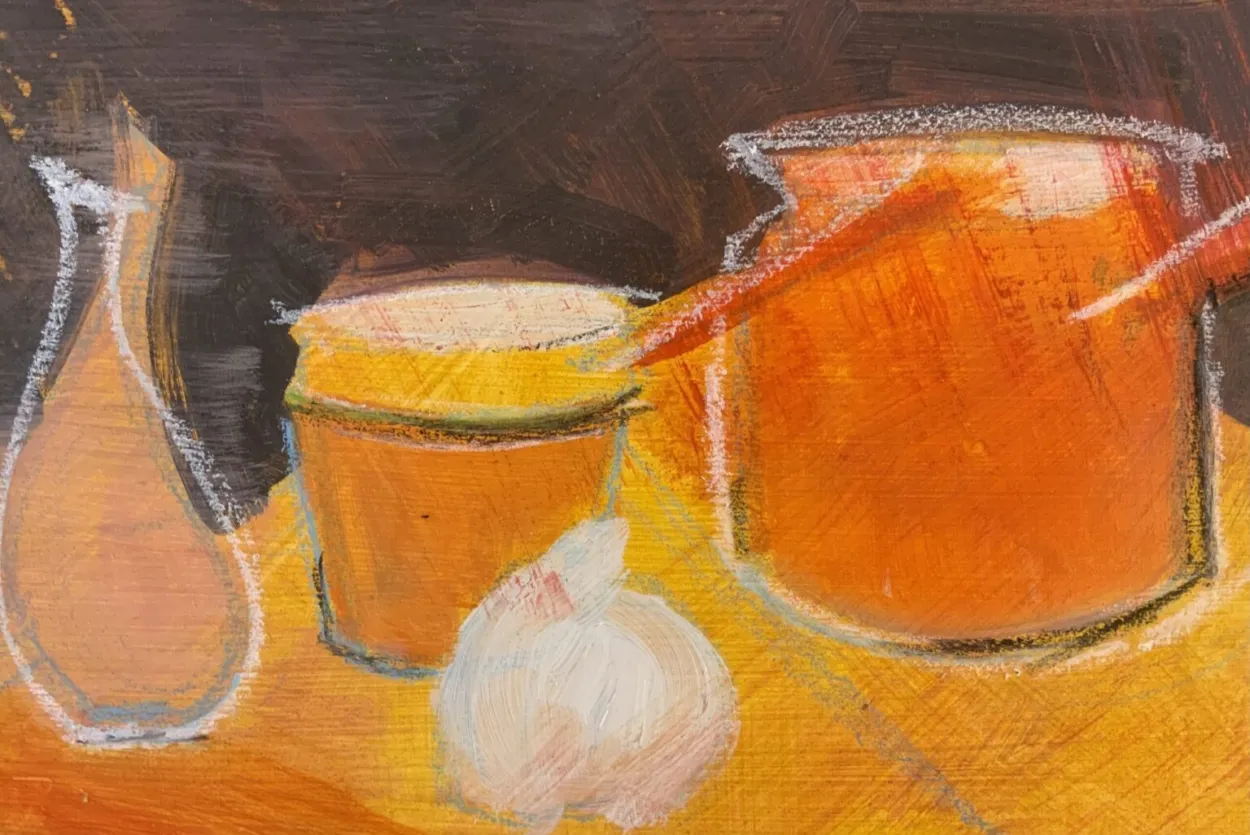 Painting of handdrawn still life