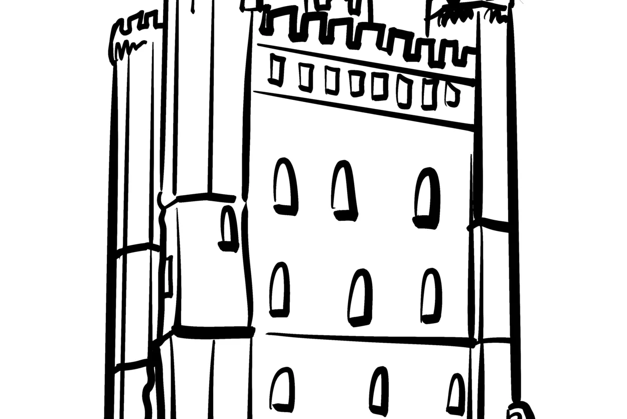 A drawing of Tattershall Castle
