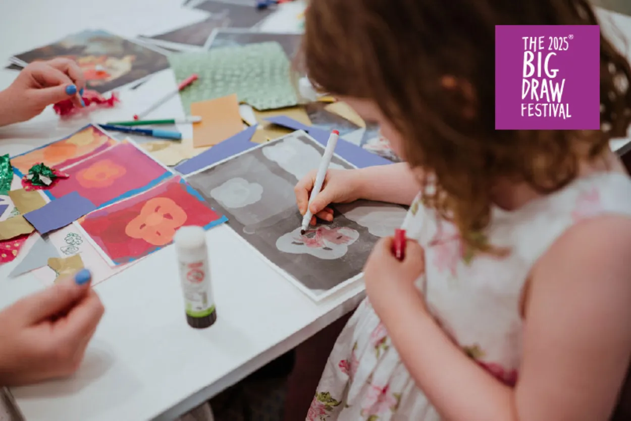 Child drawing in Learning Studio