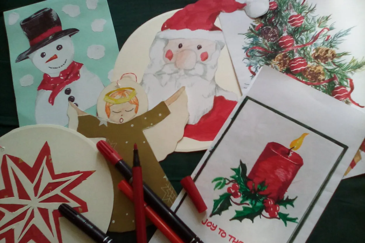 Make Christmas cards for care home residents!