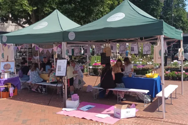 Family arts workshop at Ely Markets