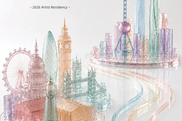 Poster for Estuary Artist Residency, presenting artists’ works developed through the harbour-themed residency.