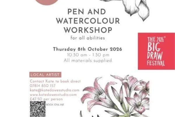 A poster with the Big Draw Logo and writing detailing the event.