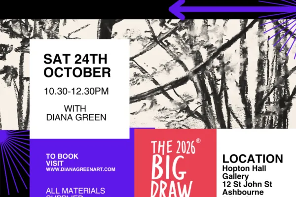 A poster with the Big Draw Logo and writing detailing the event.