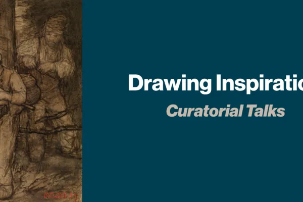 Drawing Inspiration: Curatorial Tours on a blue background