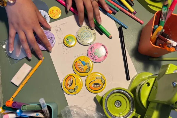 Pop-Up Badge Making Station with Pita Santos